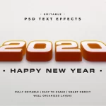 - 2020 3d text style effect mockup - Home