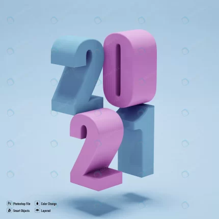 2021 numbers mockup isolated happy new year isola crc86186ec8 size118.15mb - title:graphic home - اورچین فایل - format: - sku: - keywords: p_id:353984