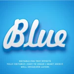 - 3d blue text style effect - Home