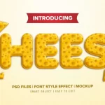 - 3d cheese font style text effect - Home