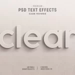 - 3d clear paper text effect mockup - Home