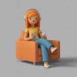 3d female character sitting chair with headphones crc6a7b0a13 size67.34mb - title:Home - اورچین فایل - format: - sku: - keywords:وکتور,موکاپ,افکت متنی,پروژه افترافکت p_id:63922