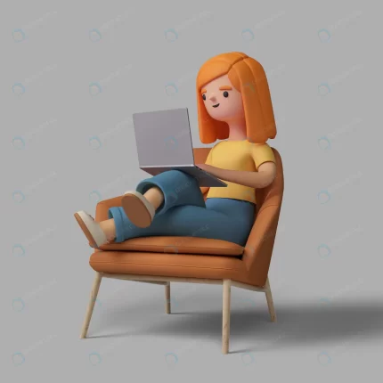 3d female character working on laptop while sitti crc62bd2f27 size55.39mb - title:graphic home - اورچین فایل - format: - sku: - keywords: p_id:353984