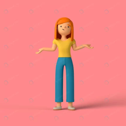 3d girl character doing no idea pose crcb1f8b319 size17.39mb - title:graphic home - اورچین فایل - format: - sku: - keywords: p_id:353984