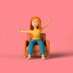 - 3d girl character stretching her armchair crc0eff6c19 size20.14mb - Home