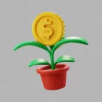 3d houseplant pot with dollar coin crcf349df33 size7.75mb - title:Home - اورچین فایل - format: - sku: - keywords:وکتور,موکاپ,افکت متنی,پروژه افترافکت p_id:63922