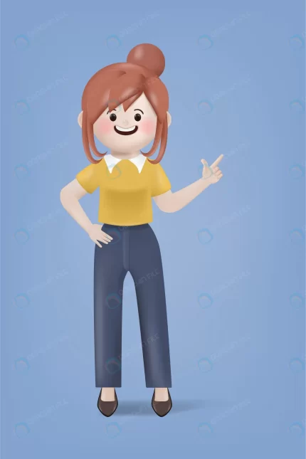 3d illustration cartoon young woman pointing gest crcb74b238c size7.29mb - title:graphic home - اورچین فایل - format: - sku: - keywords: p_id:353984