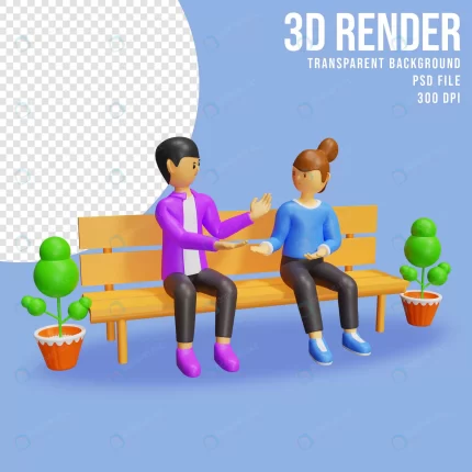 3d illustration cute character two people talking crc37ae7ab4 size59.95mb 1 - title:graphic home - اورچین فایل - format: - sku: - keywords: p_id:353984