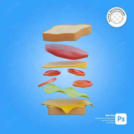 3d illustration falling sandwich crc9b5668bc size7.16mb - title:graphic home - اورچین فایل - format: - sku: - keywords: p_id:353984