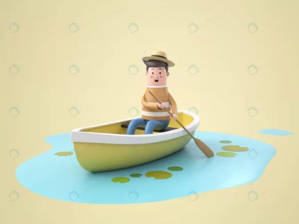 3d illustration man rowing boat rendering crce1fe062a size109.56mb 1 - title:graphic home - اورچین فایل - format: - sku: - keywords: p_id:353984