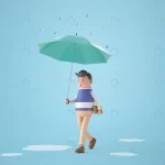 - 3d illustration man umbrella walking rain renderi crc6b20c174 size99.26mb 1 - Home