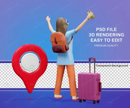 3d illustration show happy woman use backpack pho crc6e5a96c2 size9.99mb - title:graphic home - اورچین فایل - format: - sku: - keywords: p_id:353984