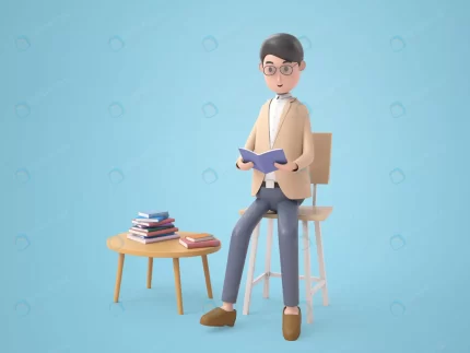 3d illustration young man reading book living roo crc5bbc0e96 size104.78mb 1 - title:graphic home - اورچین فایل - format: - sku: - keywords: p_id:353984