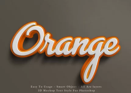 3d mockup orange text style effect - title:graphic home - اورچین فایل - format: - sku: - keywords: p_id:353984