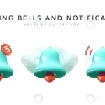 3d notification bell icon set isolated white rend crc8bf89938 size5.83mb - title:Home - اورچین فایل - format: - sku: - keywords:وکتور,موکاپ,افکت متنی,پروژه افترافکت p_id:63922