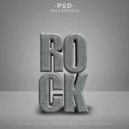 3d realistic rock style effects editable text - title:graphic home - اورچین فایل - format: - sku: - keywords: p_id:353984