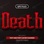 - 3d red decorative death editable text effect eps crce2332264 size3.82mb - Home