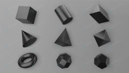 3d render black geometric shapes objects set isol crc484c0938 size9.68mb - title:graphic home - اورچین فایل - format: - sku: - keywords: p_id:353984