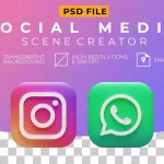 - 3d render social media logo collection icon crc3ad0ea29 size16.41mb - Home