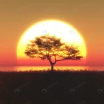 3d render tree against sunset sky crcdef9e463 size12.15mb 7000x5250 - title:Home - اورچین فایل - format: - sku: - keywords:وکتور,موکاپ,افکت متنی,پروژه افترافکت p_id:63922
