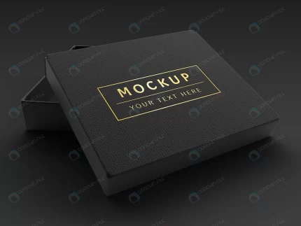 3d rendering luxury black leather box mockup rnd324 frp9197716 - title:graphic home - اورچین فایل - format: - sku: - keywords: p_id:353984
