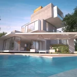 3d rendering modern house with pool garden built crca81cd7d8 size10.34mb 4500x2922 - title:Home - اورچین فایل - format: - sku: - keywords:وکتور,موکاپ,افکت متنی,پروژه افترافکت p_id:63922