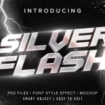 3d silver flash metal chrome text effect - title:Home - اورچین فایل - format: - sku: - keywords:وکتور,موکاپ,افکت متنی,پروژه افترافکت p_id:63922