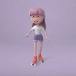 - 3d woman playing roller skating character crc2d115263 size61.76mb - Home