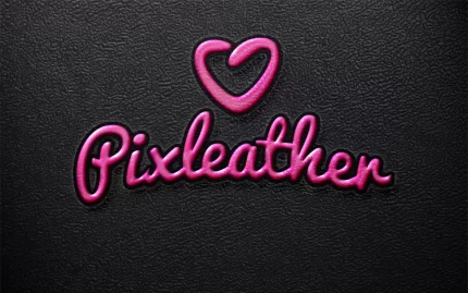 Embossed leather text effect PIXEDEN 1 - title:graphic home - اورچین فایل - format: - sku: - keywords: p_id:353984