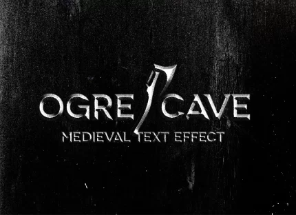 Ogre cave medieval text effect PIXEDEN - title:graphic home - اورچین فایل - format: - sku: - keywords: p_id:353984