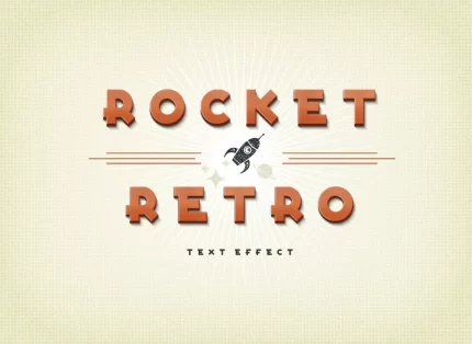 Rocket retro text effect PIXEDEN - title:graphic home - اورچین فایل - format: - sku: - keywords: p_id:353984