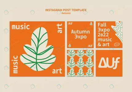 abstract autumn instagram posts collection rnd297 frp30846319 - title:graphic home - اورچین فایل - format: - sku: - keywords: p_id:353984