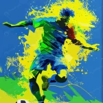 abstract brazil soccer player with ball rnd917 frp34594537 - title:Home - اورچین فایل - format: - sku: - keywords:وکتور,موکاپ,افکت متنی,پروژه افترافکت p_id:63922
