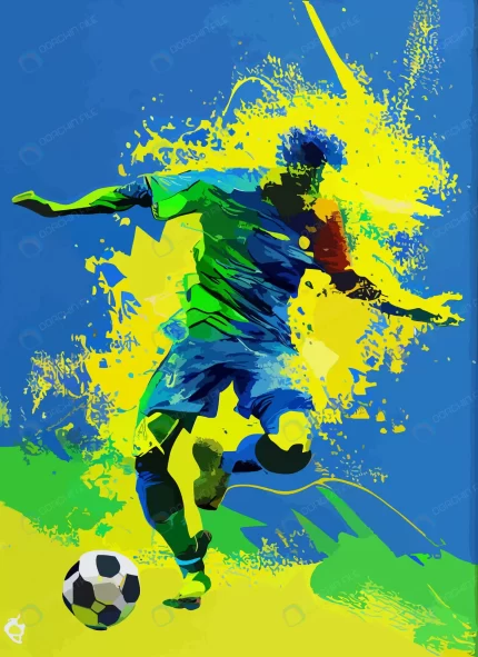 abstract brazil soccer player with ball rnd917 frp34594537 - title:graphic home - اورچین فایل - format: - sku: - keywords: p_id:353984