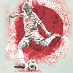 - abstract england soccer player kicking ball rnd853 frp34594506 - Home