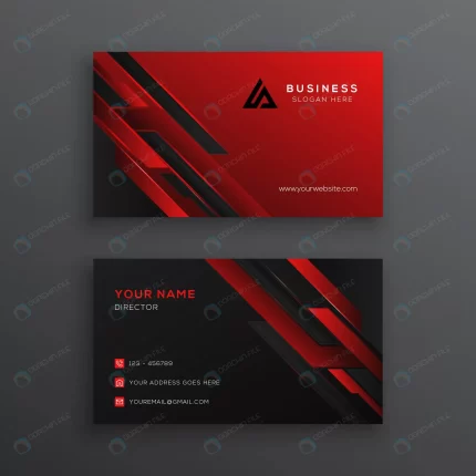 abstract geometric red business card template rnd991 frp27338409 - title:graphic home - اورچین فایل - format: - sku: - keywords: p_id:353984