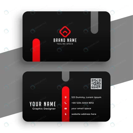 abstract red black business card minimal template crc81fc128a size864.49kb 1 - title:graphic home - اورچین فایل - format: - sku: - keywords: p_id:353984