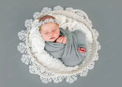 adorable newborn baby girl wearing wreath lying h crc9a122e10 size5.71mb 5357x3842 - title:تاریخچه، معرفی و منابع فایل های استوک - اورچین فایل - format: - sku: - keywords:تاریخچه، معرفی و منابع فایل های استوک,فایل استوک,فایل های استوک,معرفی,منابع فایل های استوک p_id:347137