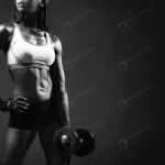 african american girl fitness trainer with dumbbel rnd801 frp6568024 - title:Home - اورچین فایل - format: - sku: - keywords:وکتور,موکاپ,افکت متنی,پروژه افترافکت p_id:63922