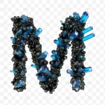 alphabet letter m made black blue jewelry crystal crc970b4e0d size22.17mb - title:Home - اورچین فایل - format: - sku: - keywords:وکتور,موکاپ,افکت متنی,پروژه افترافکت p_id:63922