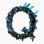alphabet letter q made black blue jewelry crystal crc0028e905 size19.05mb - title:Home - اورچین فایل - format: - sku: - keywords:وکتور,موکاپ,افکت متنی,پروژه افترافکت p_id:63922