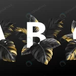 - alphabet letters with exotic tropical leaves plan crc59e96518 size13.32mb 1 - Home