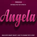 angela 3d pink text effect - title:Home - اورچین فایل - format: - sku: - keywords:وکتور,موکاپ,افکت متنی,پروژه افترافکت p_id:63922