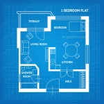 apartment floor plan blueprint top view crcc0d0062e size6.07mb - title:Home - اورچین فایل - format: - sku: - keywords:وکتور,موکاپ,افکت متنی,پروژه افترافکت p_id:63922