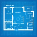 apartment floor plan blueprint with furniture top crcc96d1c55 size6.16mb - title:Home - اورچین فایل - format: - sku: - keywords:وکتور,موکاپ,افکت متنی,پروژه افترافکت p_id:63922