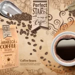 arabica coffee beans ads cup black coffee paper b crcfb6cef6a size15.12mb - title:Home - اورچین فایل - format: - sku: - keywords:وکتور,موکاپ,افکت متنی,پروژه افترافکت p_id:63922