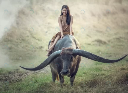 asian woman thai farmer with buffalo field crc91d398ef size4.99mb 4000x2924 - title:graphic home - اورچین فایل - format: - sku: - keywords: p_id:353984