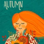 - autumn illustration with cute woman crc726f8ec4 size3.35mb - Home