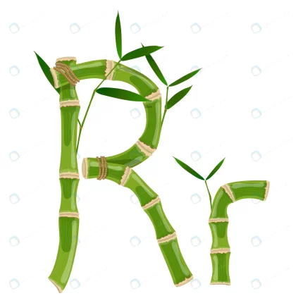 bamboo letter r with young shoots with leaves eco crc11307219 size2.79mb - title:graphic home - اورچین فایل - format: - sku: - keywords: p_id:353984