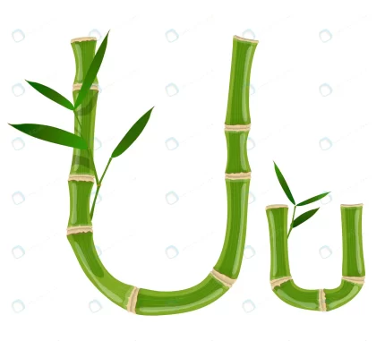 bamboo letter u with young shoots with leaves eco crccff3a66d size2.61mb - title:graphic home - اورچین فایل - format: - sku: - keywords: p_id:353984